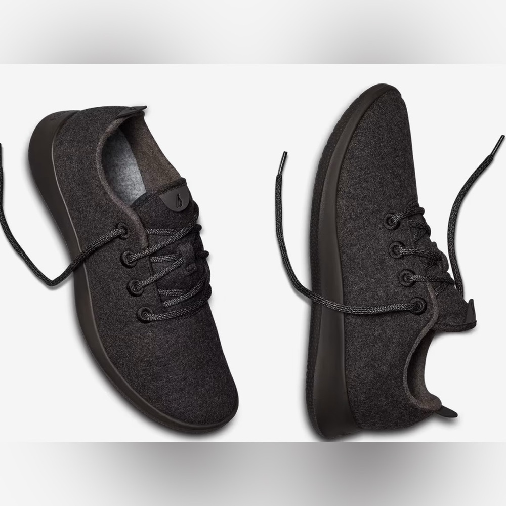 Women's Allbirds Black Wool Runners Sz. 7